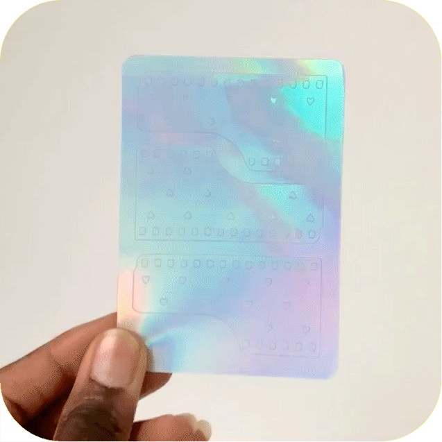 holographic card gif i Heart Film Stickers